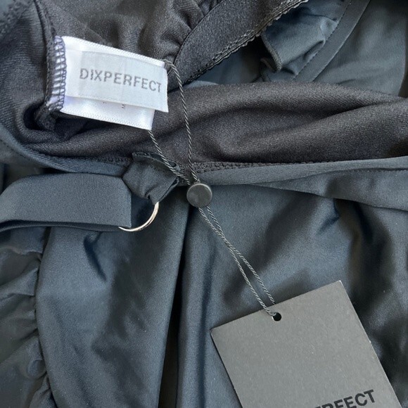 NWT DixPerfect Hermosa Swimsuit Size Large Black Ruffle Wrap Tie One Piece - Picture 11 of 12
